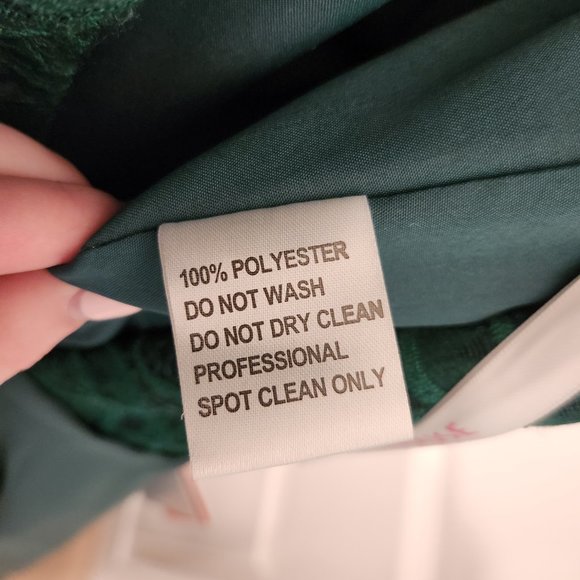 JJ's House Dark Green A-line Scoop Floor-Length Chiffon Lace Bridesmaid Dress - Picture 6 of 6